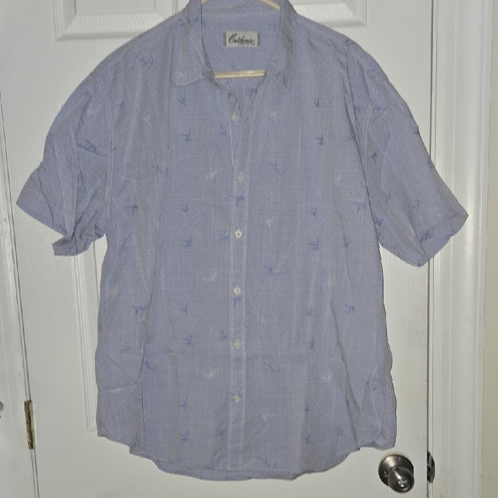 California Shirt Co. Blue Casual Button-Down Shirt